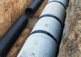 高标准农田施工：混凝土管排水工程